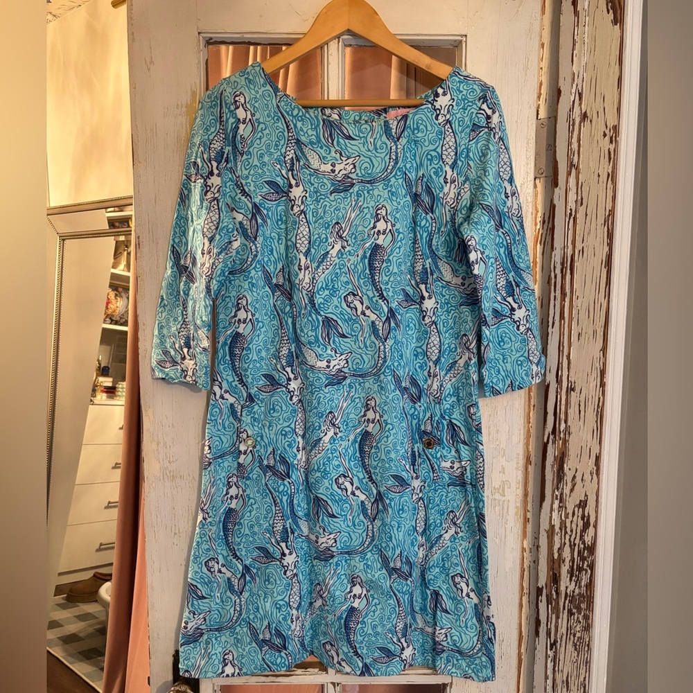 Lilly Pulitzer Mermaid Print Shift Dress